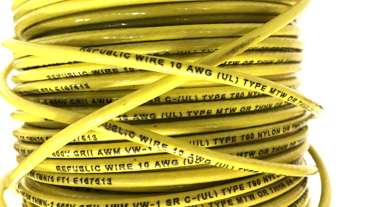 Republic Wire 10AWG MTW/THHN/THWN-2 600V Type T90 Copper Wire Spool E167613 NOS