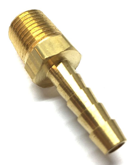 Unbranded 1/2" Threaded Male Brass Barbed Hose Connector 1/4" [Lot of 6] NOS