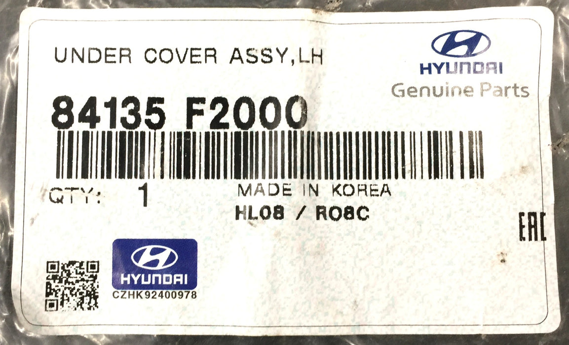 Hyundai Left-Hand Undercover Assembly 84135 F2000 NOS