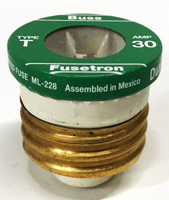 Buss Fusetron Dual Element Time Delay 30amp Fuse T30 [Lot of 8] NOS
