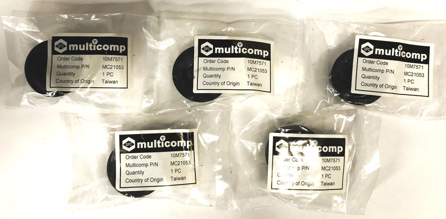SPC Multicomp Round Shaft Control Knob MC21053 [Lot of 5] NOS