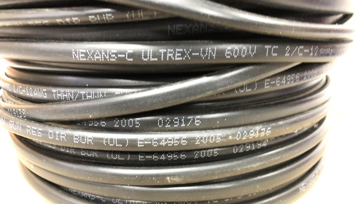 Nexans-C Ultrex-VN 600V 2/C-12AWG THHN/THWN Cable Wire Spool E-64956 NOS