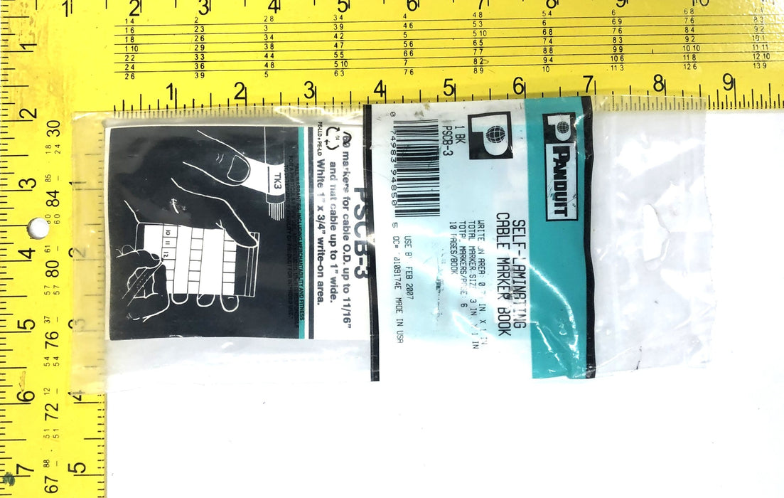 Panduit Self-Laminating Cable Marker-Book PSCB-3Y NOS