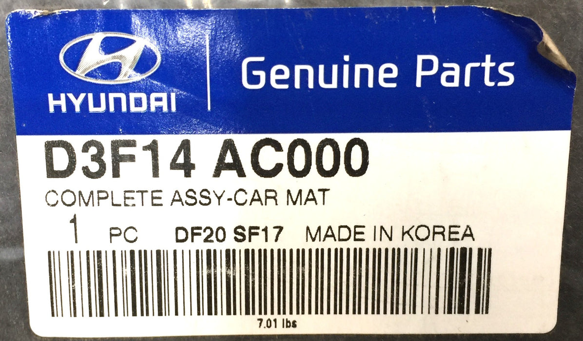 Hyundai 'Tucson' Car Mat Complete Assembly D3F14 AC000 NOS