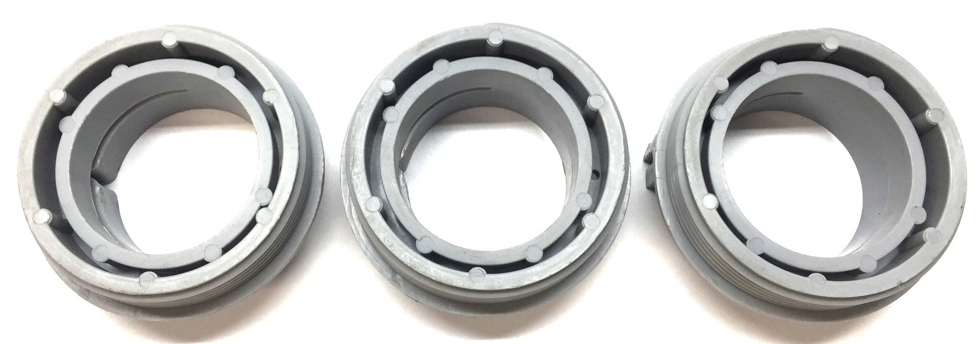 Unbranded 2-1/4" Coarse Thread Gray Plastic Bung Adapter [Lot of 3] NOS