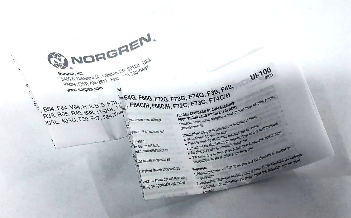 Norgren Filter F74G-4AN-QD1 NOS