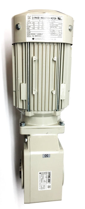 Sumitomo 1/4 HP Hyponic 3-Phase Induction Motor RNYM02-1220-AV-50 NOS
