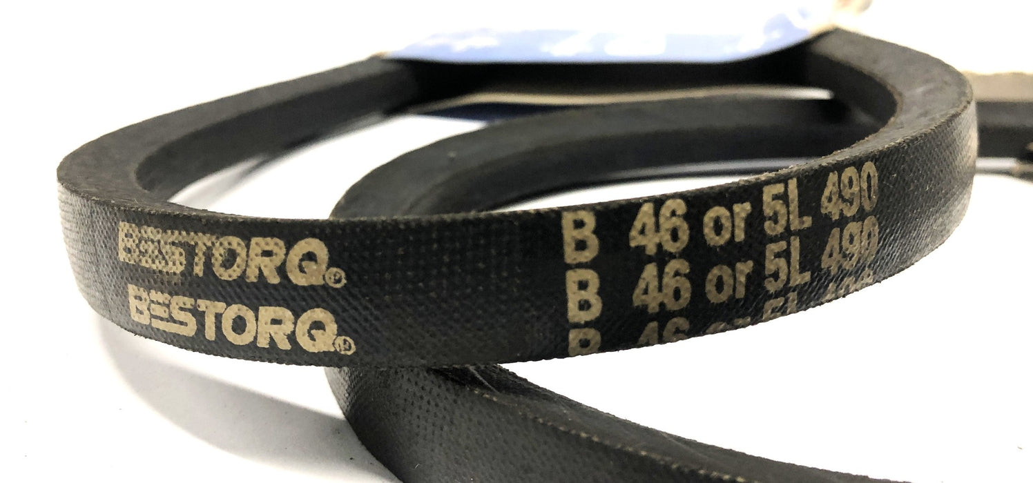 Bestorq Power Transmission V-Belt B46 or 5L490 [Lot of 2] NOS