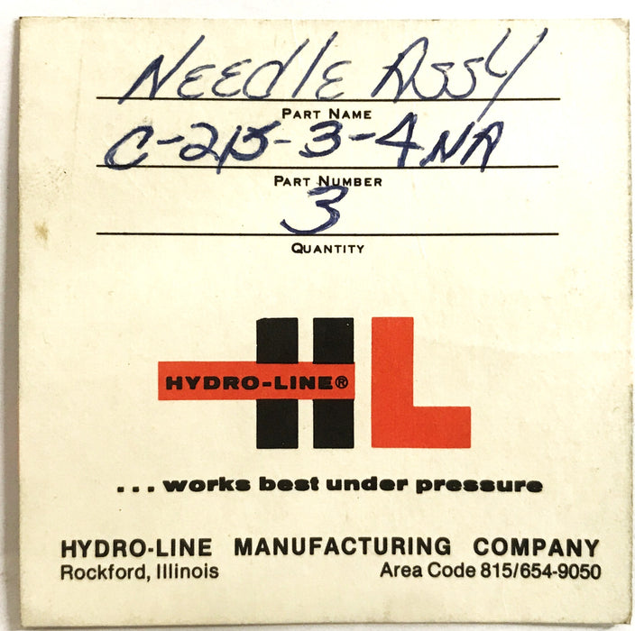 Hydro-Live Needle Assembly C-215-3-4NA [Lot of 3] NOS