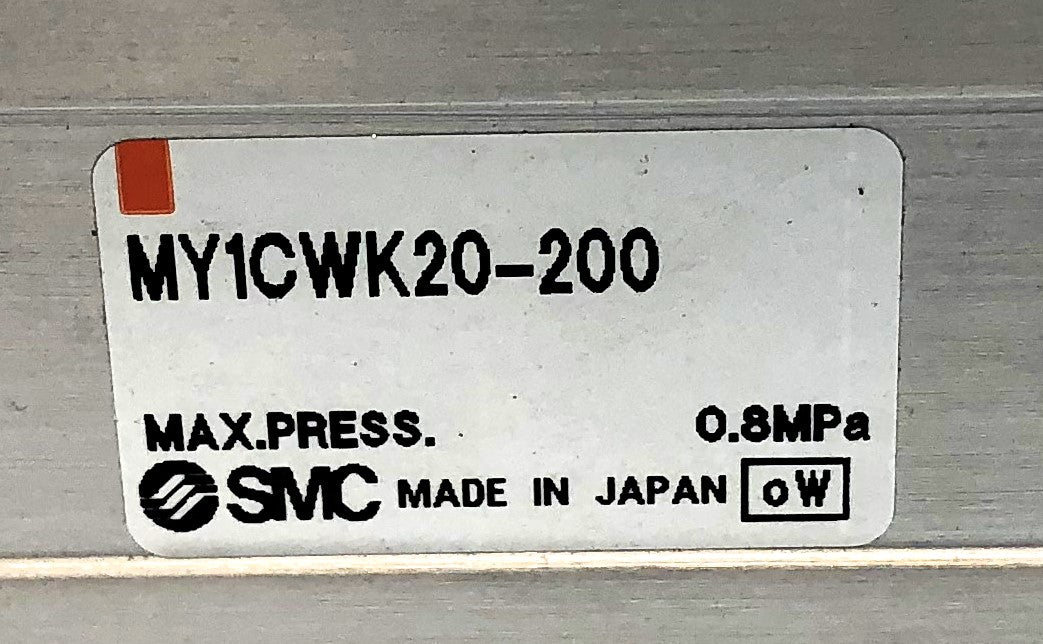 SMC Rodless Guided Pneumatic Cylinder MY1CWK20-200 NOS