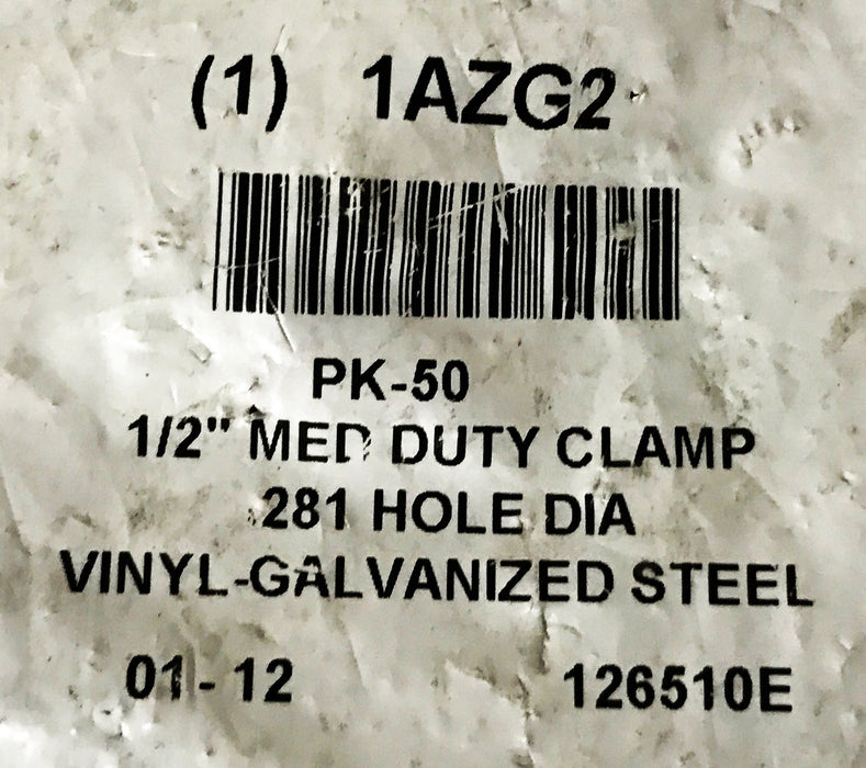 Unbranded 1/2 inch Medium Duty Clamp (1) 1AZG2 [Bag of 50] NOS