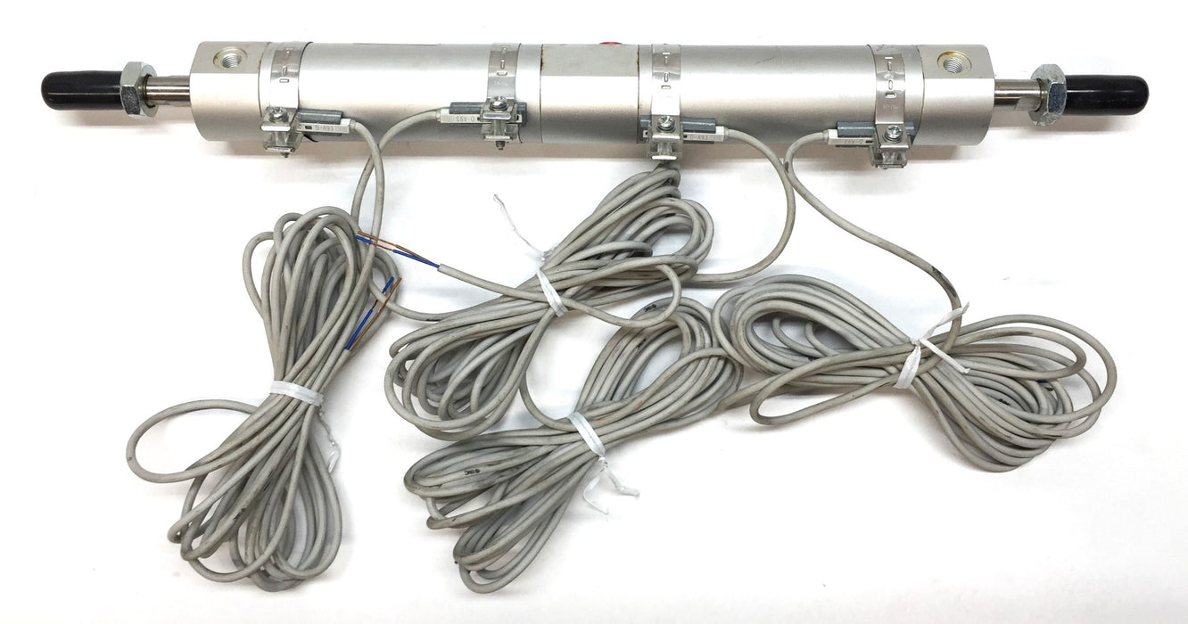 SMC Round Pneumatic Cylinder w/Magnetic Switch (4)CDG1BA25-50+50Z-A93L4-XC10 NOS