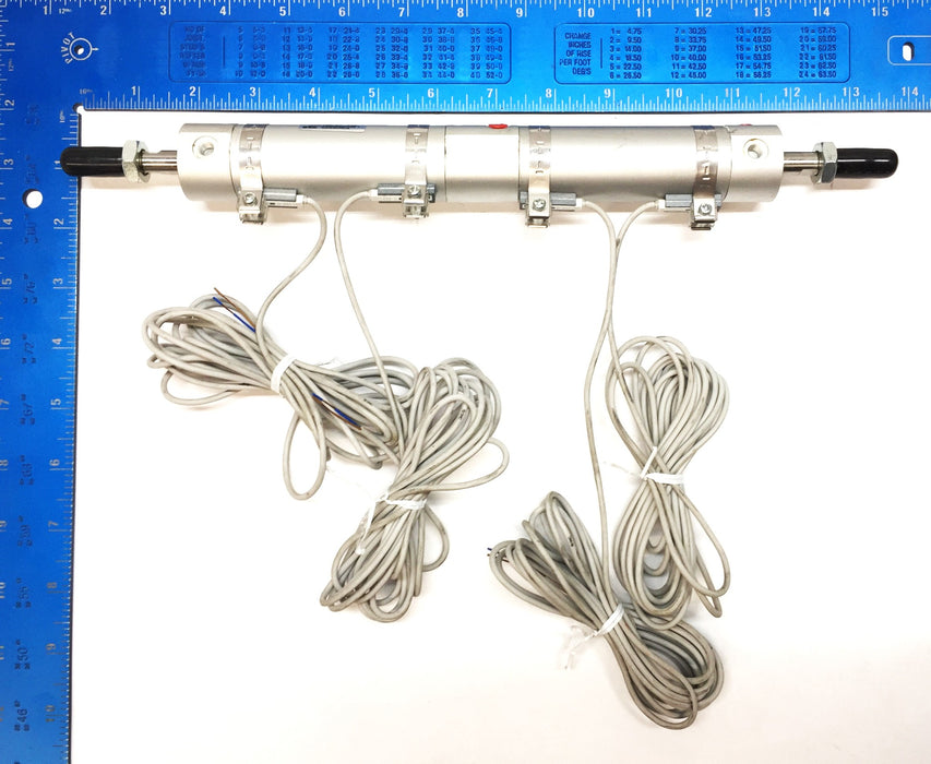 SMC Round Pneumatic Cylinder w/Magnetic Switch (4)CDG1BA25-50+50Z-A93L4-XC10 NOS