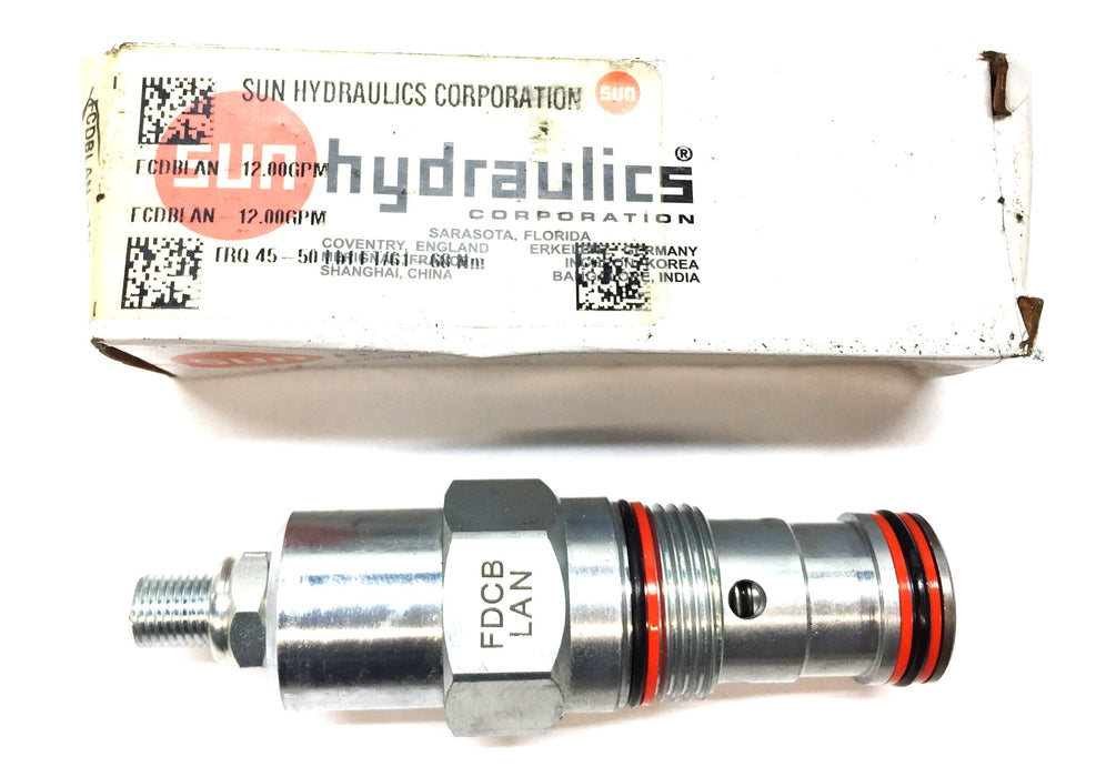Sun Hydraulics 12 Gpm Hydraulic Flow Control Valve Cartridge FCDB-LAN NOS