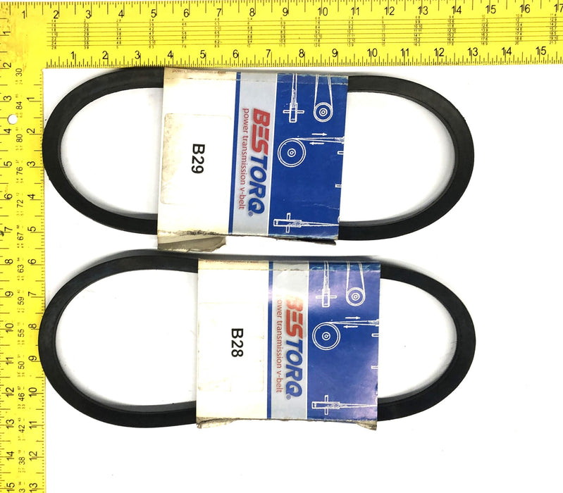 Bestorq Power Transmission V-Belt B28 or 5L310/B29 or 5L320 [Lot of 2] NOS