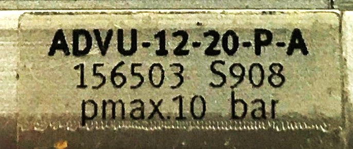 Festo Mini-Cylinder ADVU-12-20-P-A [Lot of 2] NOS