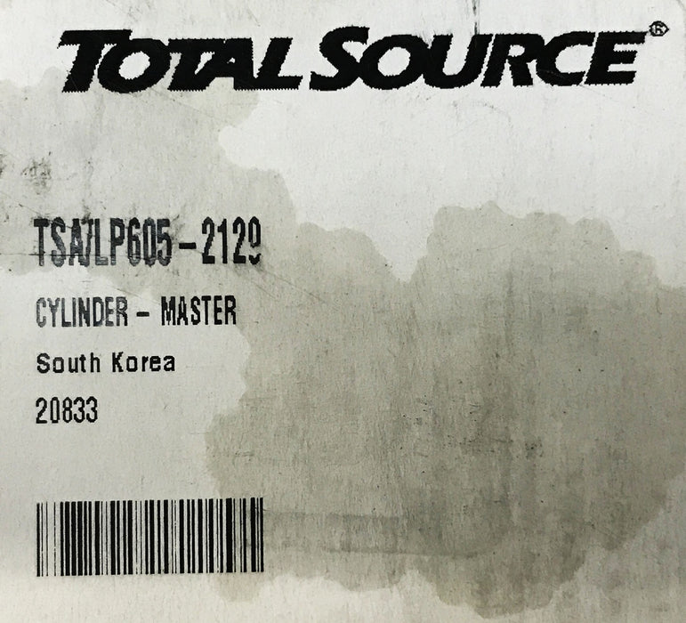 Total Source Forklift Master Cylinder LP605-2129 NOS