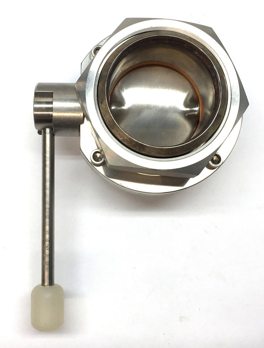 Sanitary 3" Stainless Steel Butterfly Valve w/Handle SS316L (6S458B-G10) USED