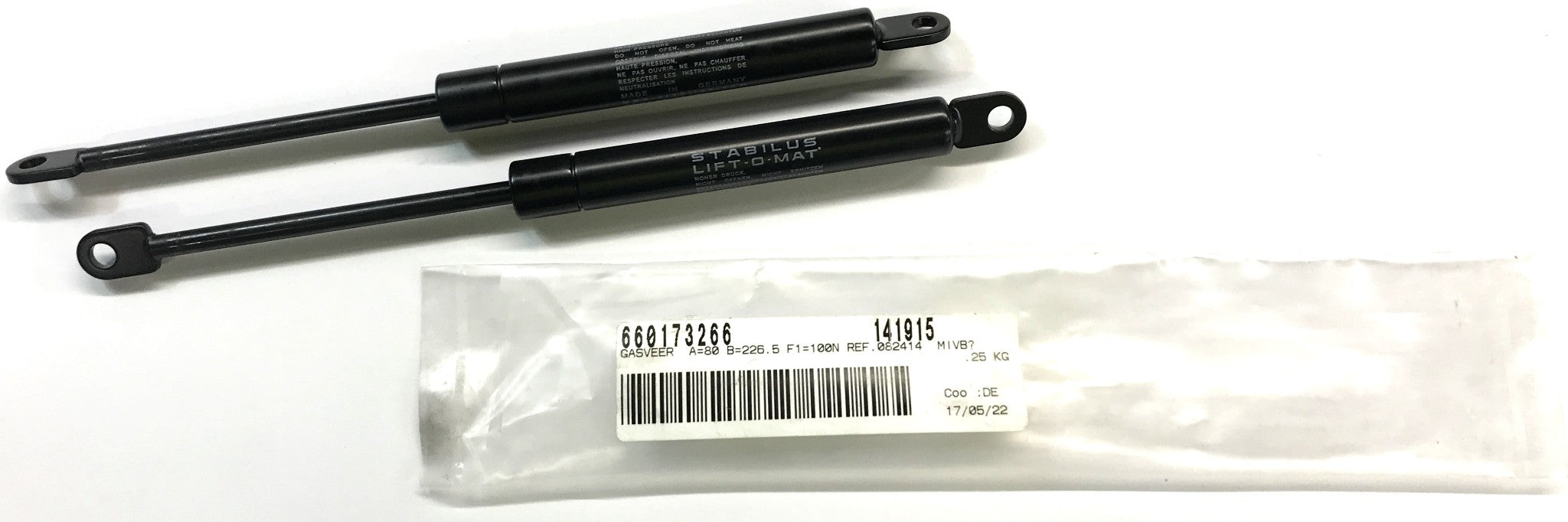 LIFT-O-MAT Non Locking Gas Spring 660173266 [Lot Of 2] NOS