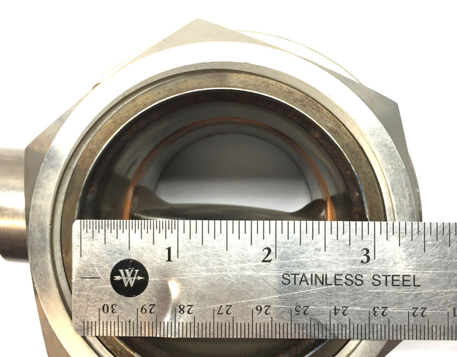 Sanitary 3" Stainless Steel Butterfly Valve w/Handle SS316L (6S458B-G10) USED
