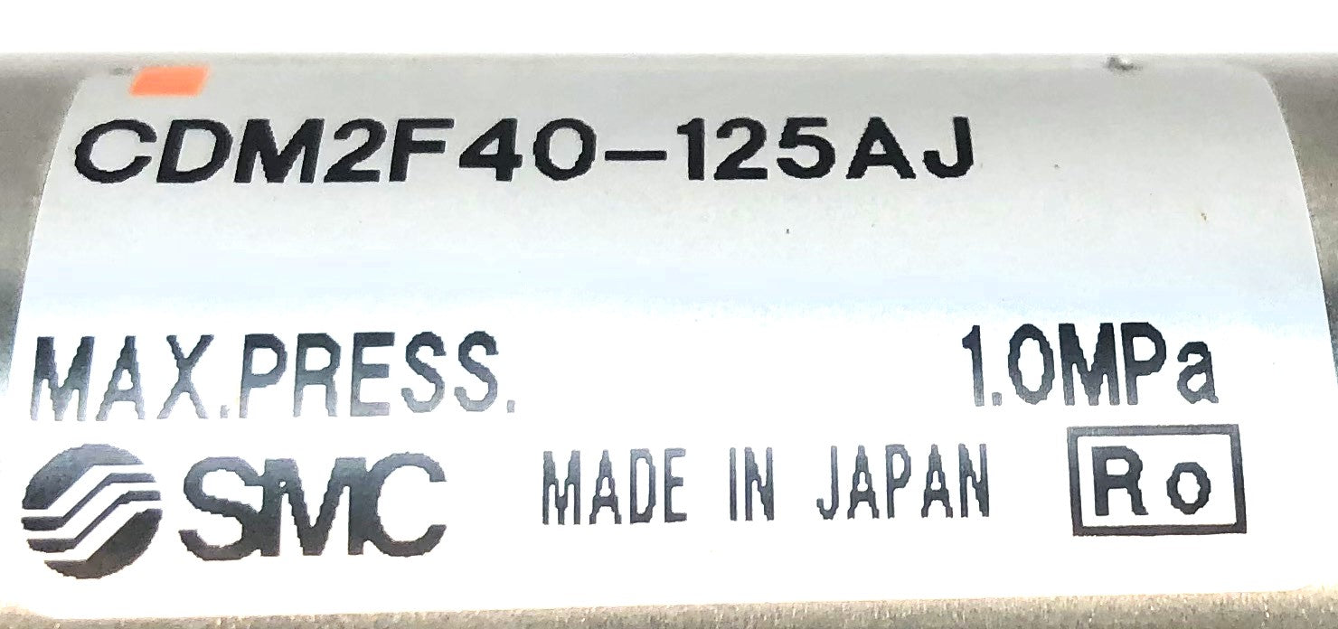 SMC Pneumatic Cylinder W/ Boot CDM2F40-125AJ USED