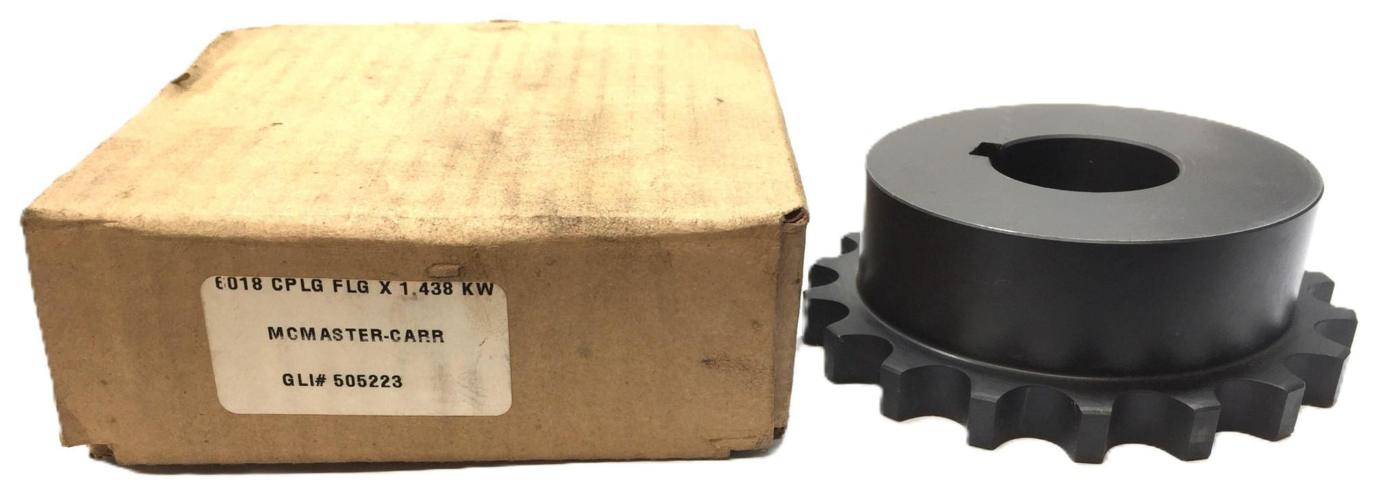 McMaster-Carr Roller Chain Sprocket 6018 CPLG FLG x 1.438 KW (6018X1 7/16) NOS