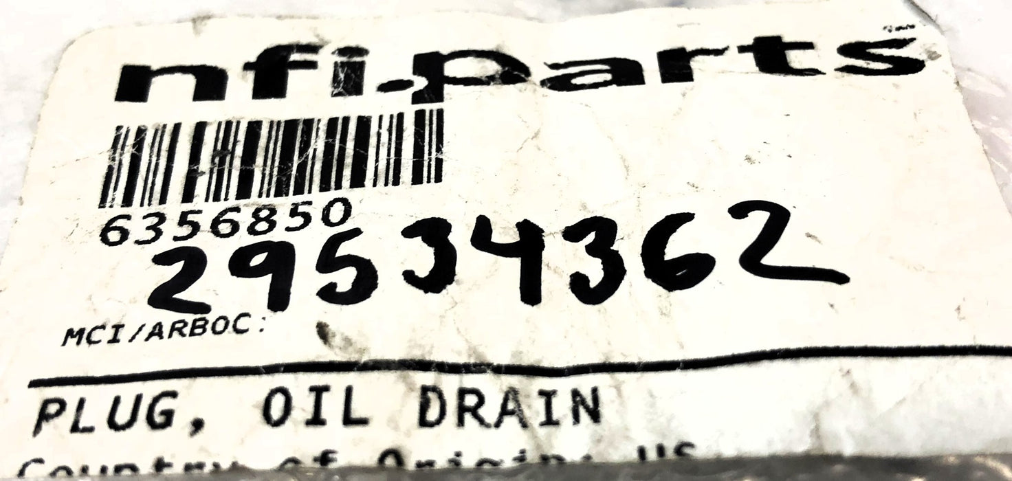 NFI Parts 3/4-16 Magnetic Oil Drain Plug 29534362 NOS
