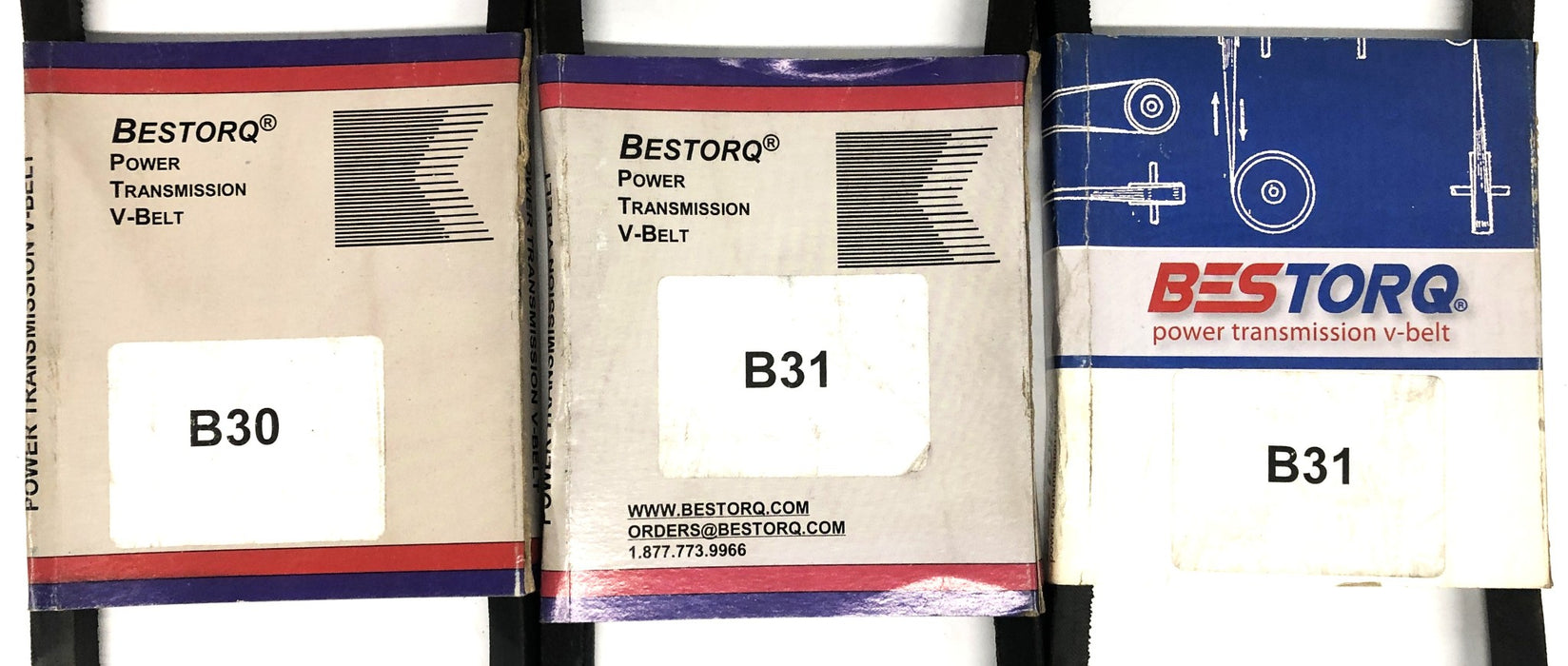 Bestorq Power Transmission V-Belt B30 or 5L330/B31 or 5L340 [Lot of 3] NOS