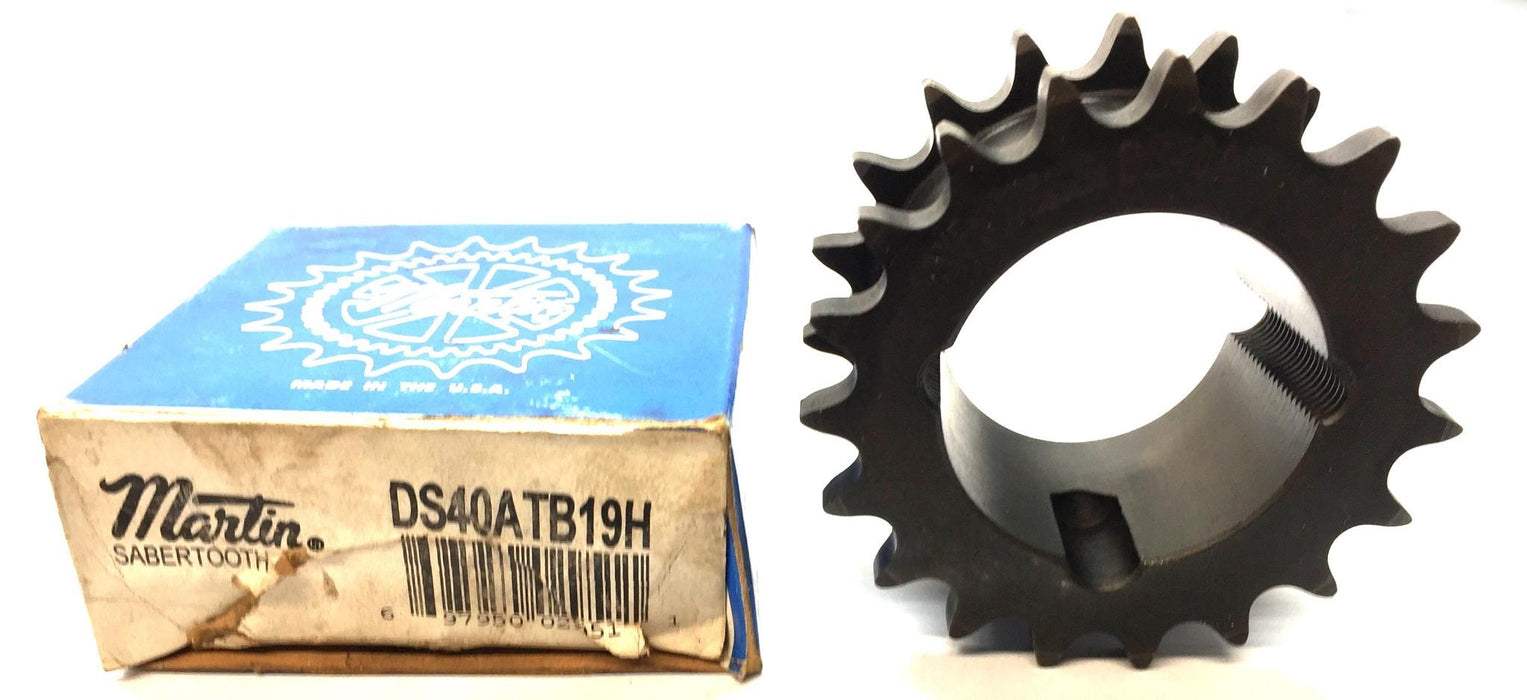 Martin Sabertooth Double-Single Roller Chain Sprocket DS40ATB19H 1/2" Pitch NOS