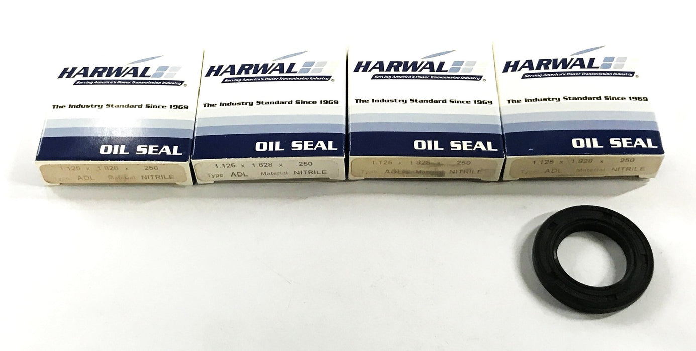 Harwal Type ADL Nitrile Rotary Shaft Seal 1.125 x 1.828 x 0.250 [Lot of 4] NOS