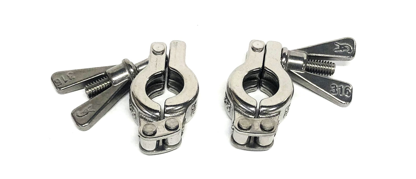 McMaster-Carr CA 316 Stainless Steel Clamp For 1/2&3/4IN OD PN50 [Lot of 2] NOS