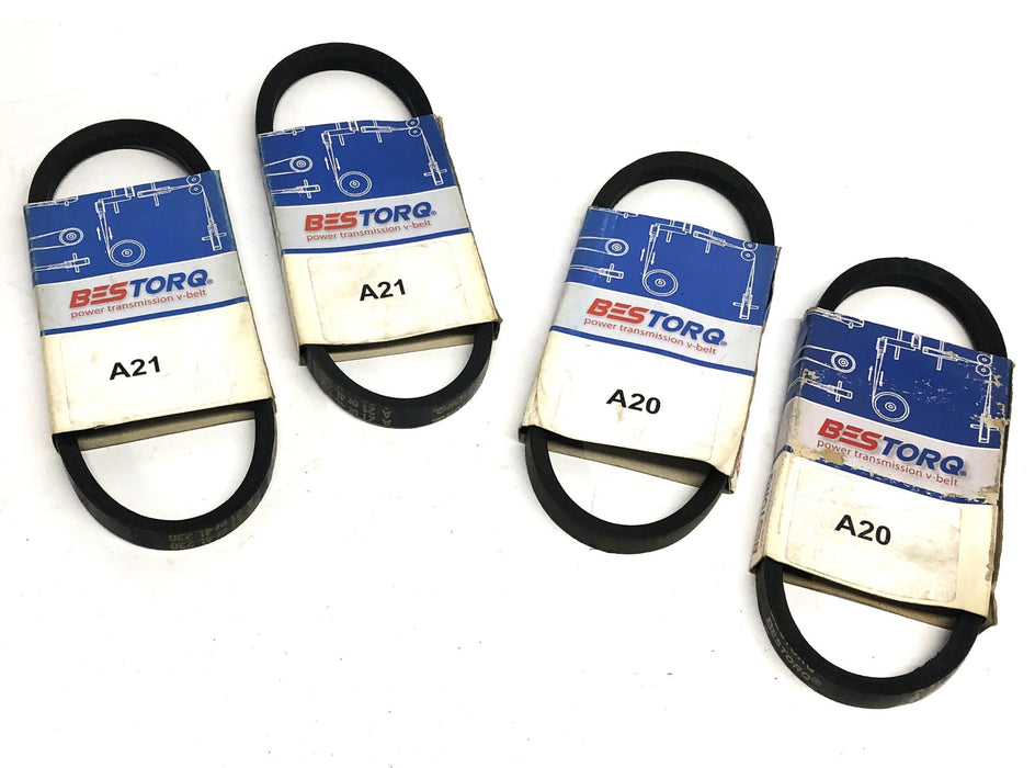 Bestorq Power Transmission V-Belt A20 or 4L220/A21 or 4L230 [Lot of 4] NOS