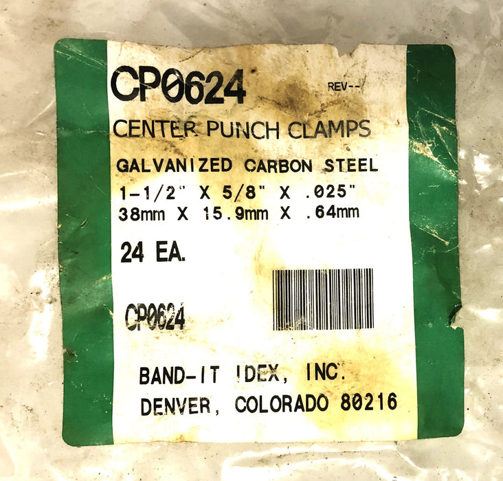 Band-It 1-1/2X5/8X0.025 Inch Center Punch Clamp CP0624 [Lot of 7] NOS