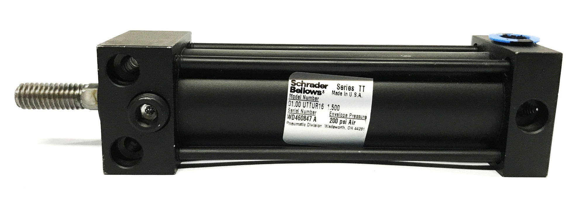 Schrader Bellows Series TT 200psi Air Cylinder 01.00.UTTUR16-1.500 NOS