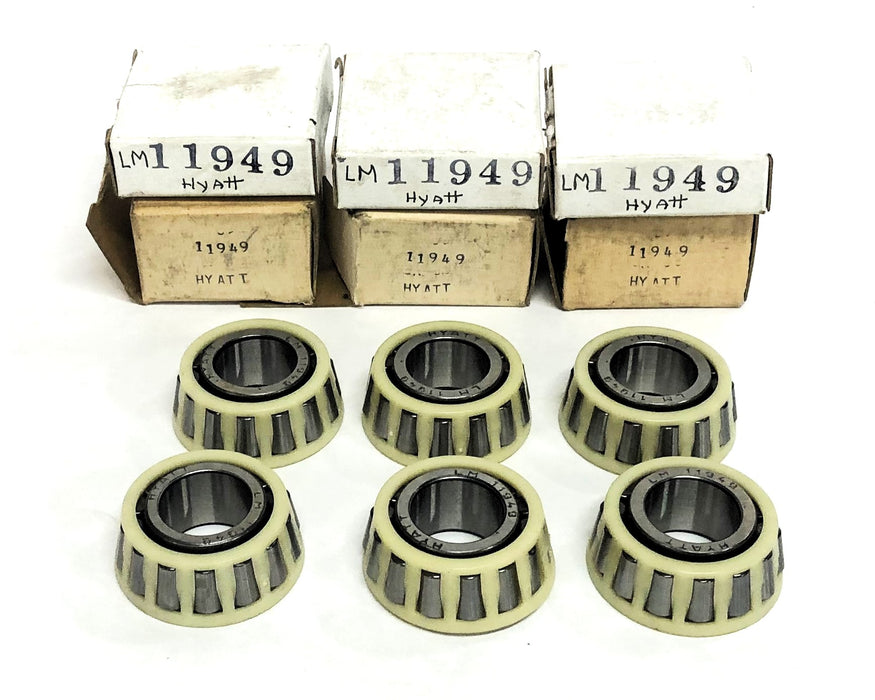 Hyatt Tapered Roller Bearing Cone Plastic Assembly LM11949 [Lot of 6] NOS