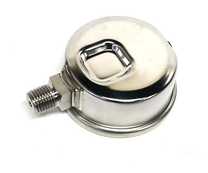 NoShok -30inHg 1/4 Inch NPT Bottom Connection 316 Tube & Socket Gauge 25-400 NOS