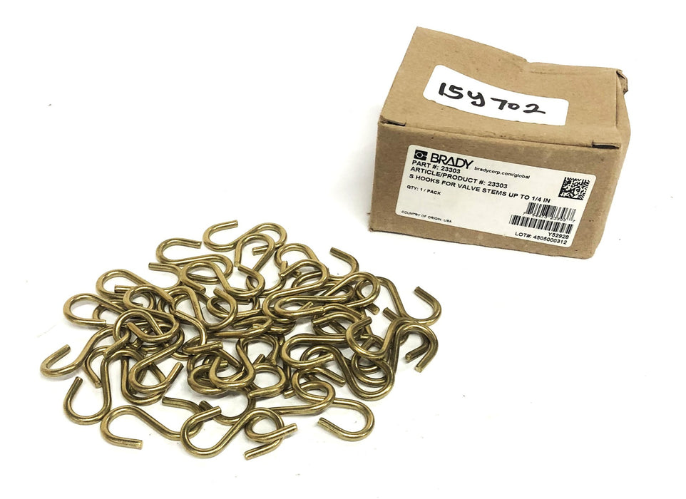 Brady S-Hook For Valve Stems Up To 1/4 Inch 23303 [Lot of 35] NOS