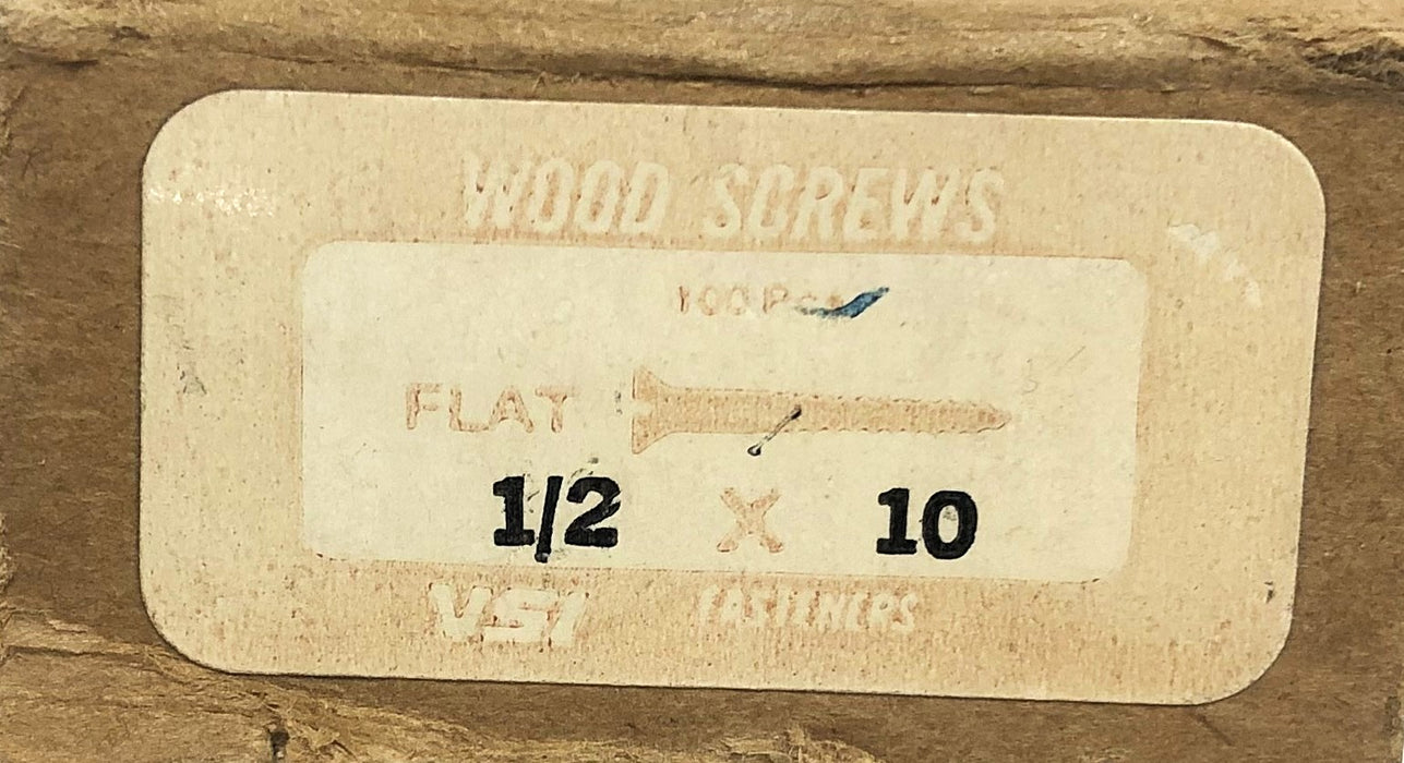 VSI Fasteners Flat Head Wood Screws 1/2x10 [Lot of 100] NOS