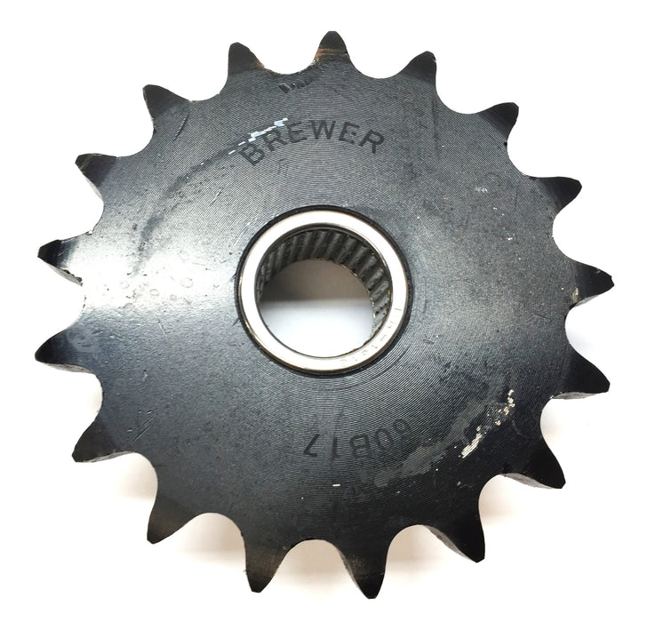 Brewer Machine Co. Idler Roller Chain Tensioner Sprocket 60B17F with 1" Bore NOS