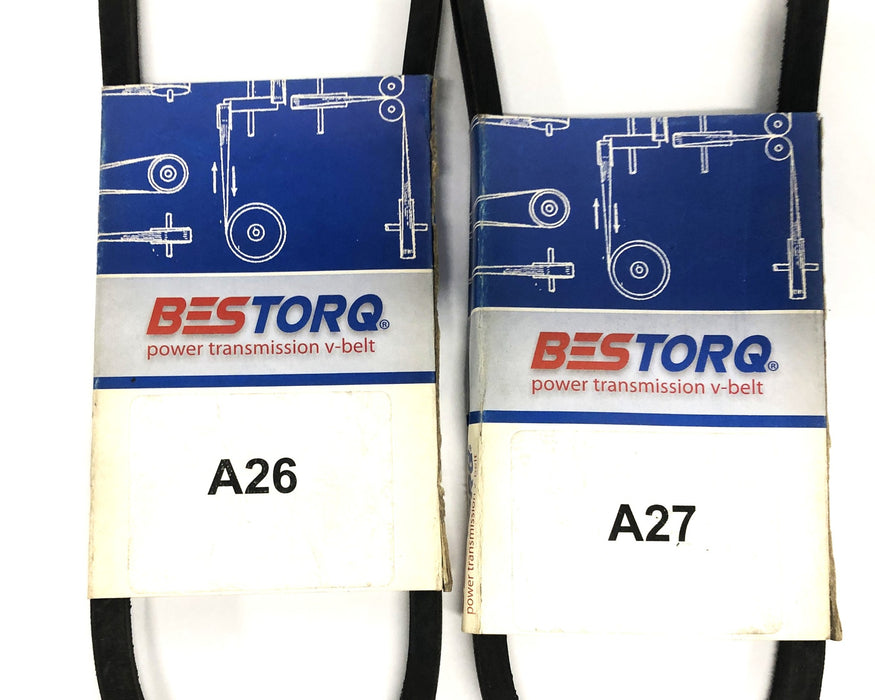 Bestorq Power Transmission V-Belt A26 or 4L280/A27 or 4L290 [Lot of 2] NOS