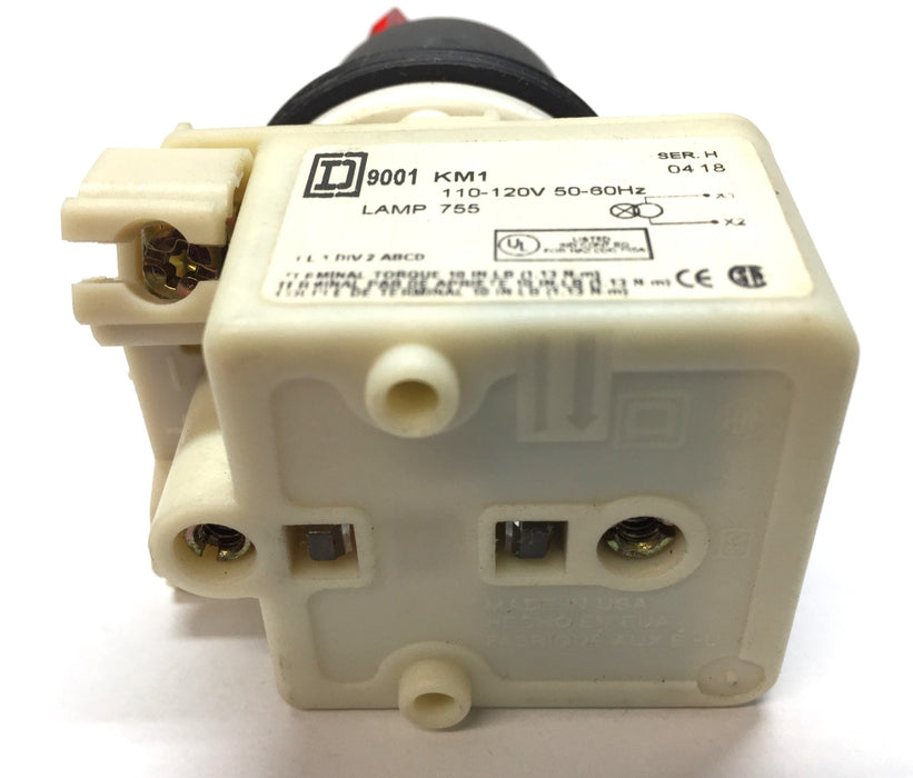 Square D/Schneider Electric Red Illuminated Selector Switch 9001SK11J1R NOS