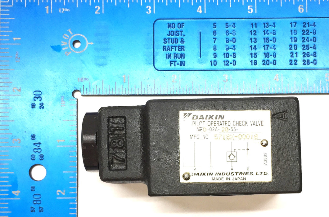Daikin Pilot Operated Check Valve MP-02A-20-55 NOS