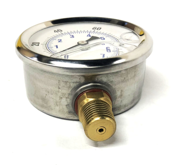 Unbranded 2.5 Inch 0-100psi/kPa/bar 1/4 Inch LM Pressure Gauge PRO-201L-254E NOS
