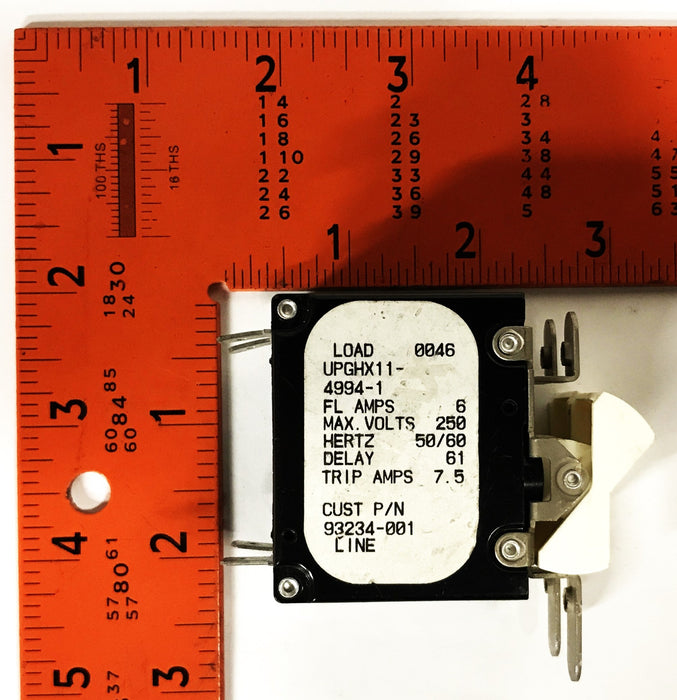 Airpax 2-Pole 6-Amp Breaker Switch UPGHX11-4994-1 [Lot of 5] NOS