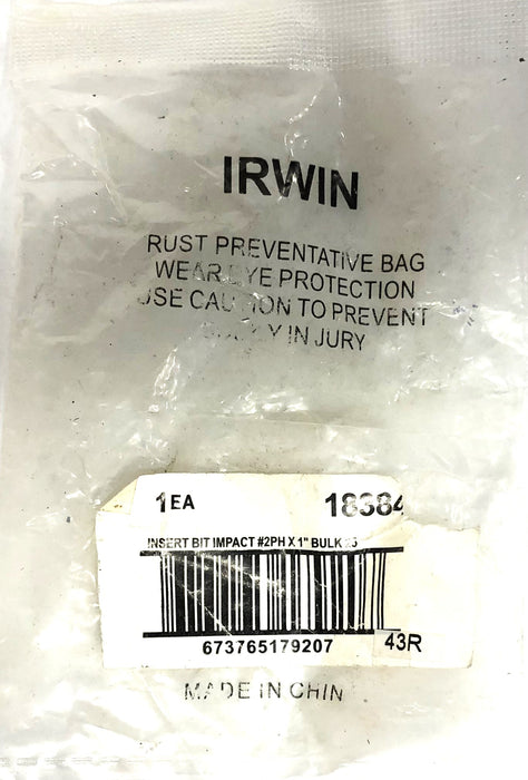 Irwin Insert Bit #2PHX1" [Lot of 13] NOS