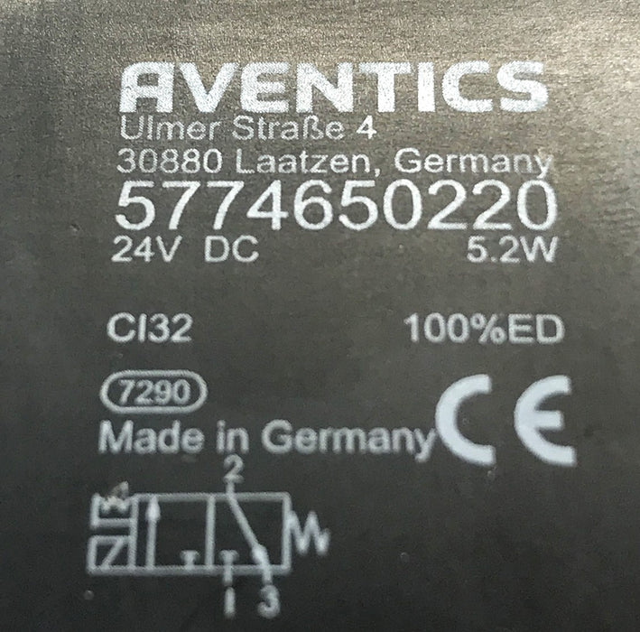 REXROTH Valve Coil 24V 5774650220 NOS