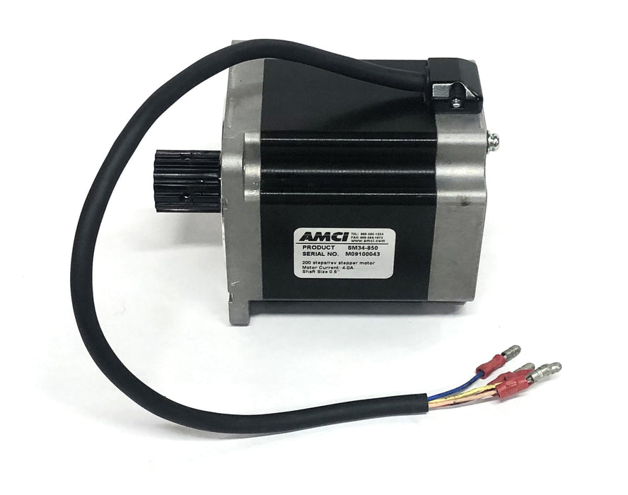 AMCI 200 Steps/REV 4.0A 1/2 Inch Shaft Stepper Motor SM34-850 USED