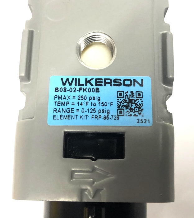 Wilkerson PMAX 250PSIG 14-150F 0-125psig Filter Regulator B08-02-FK00B NOS
