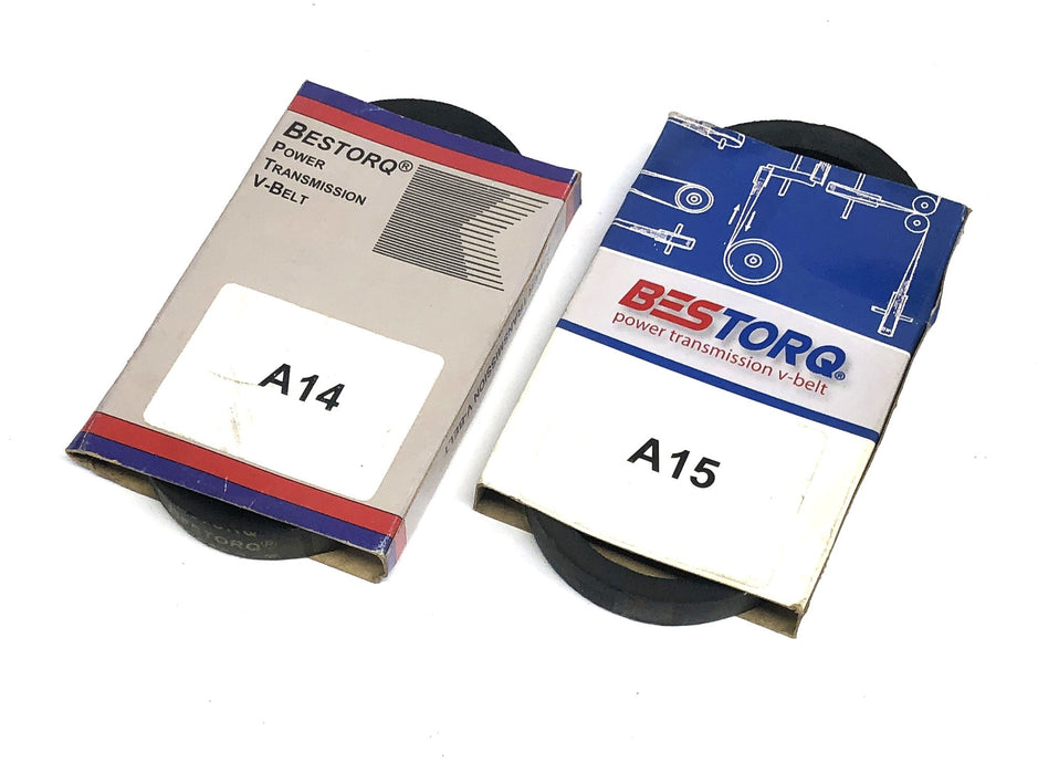 Bestorq Power Transmission V-Belt A14 or 4L160/A15 or 4L170 [Lot of 2] NOS