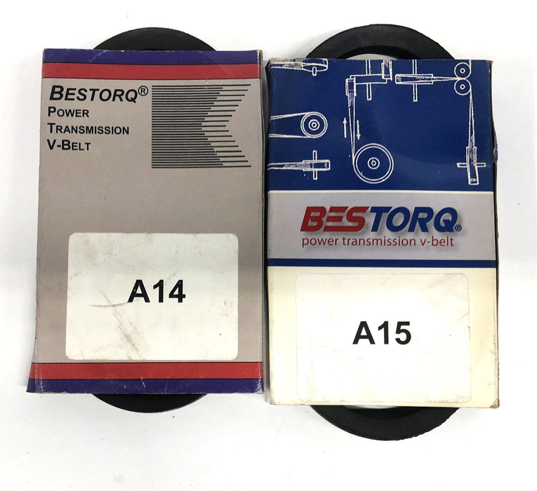Bestorq Power Transmission V-Belt A14 or 4L160/A15 or 4L170 [Lot of 2] NOS